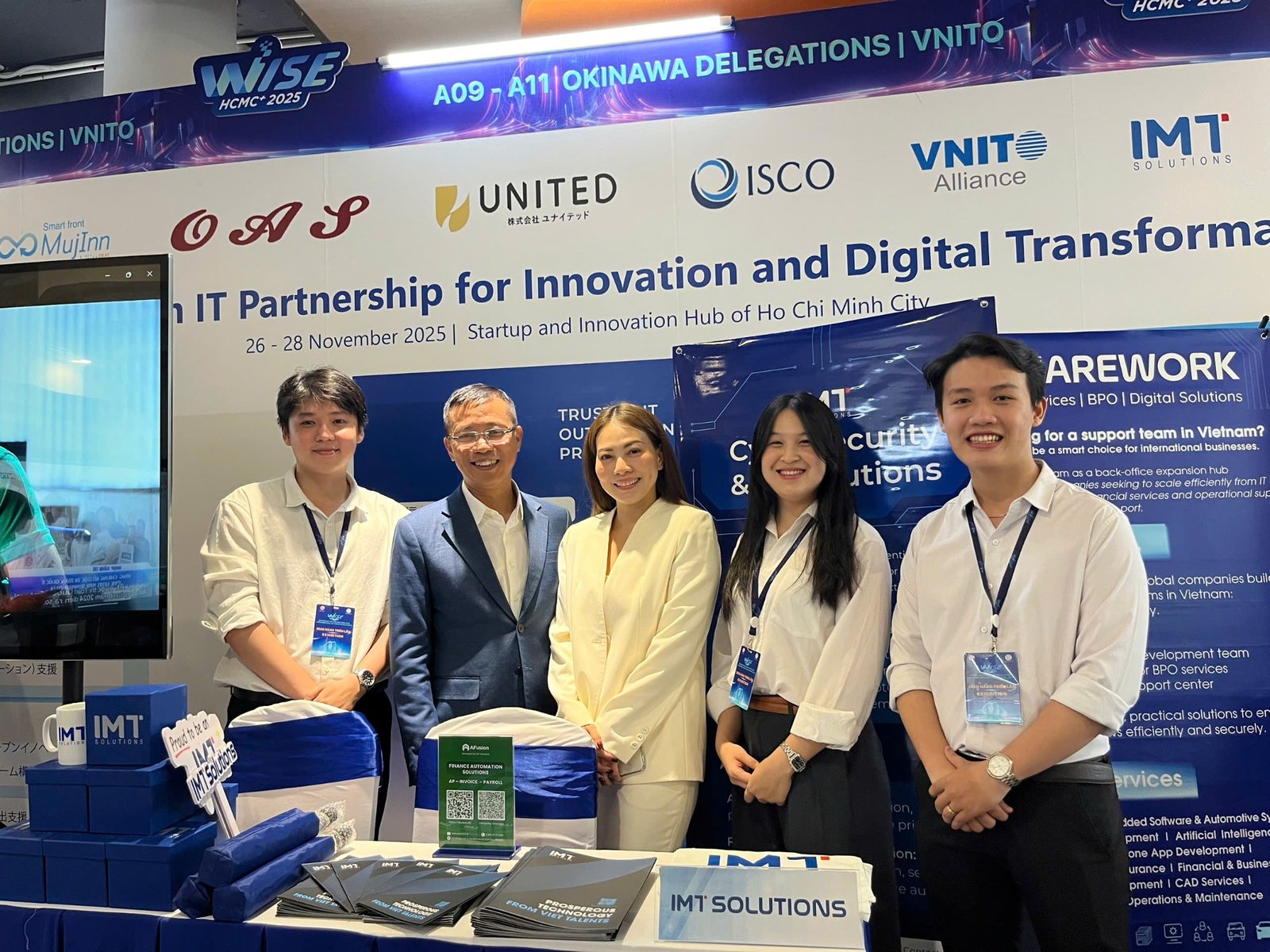 Exhibition partner booth team